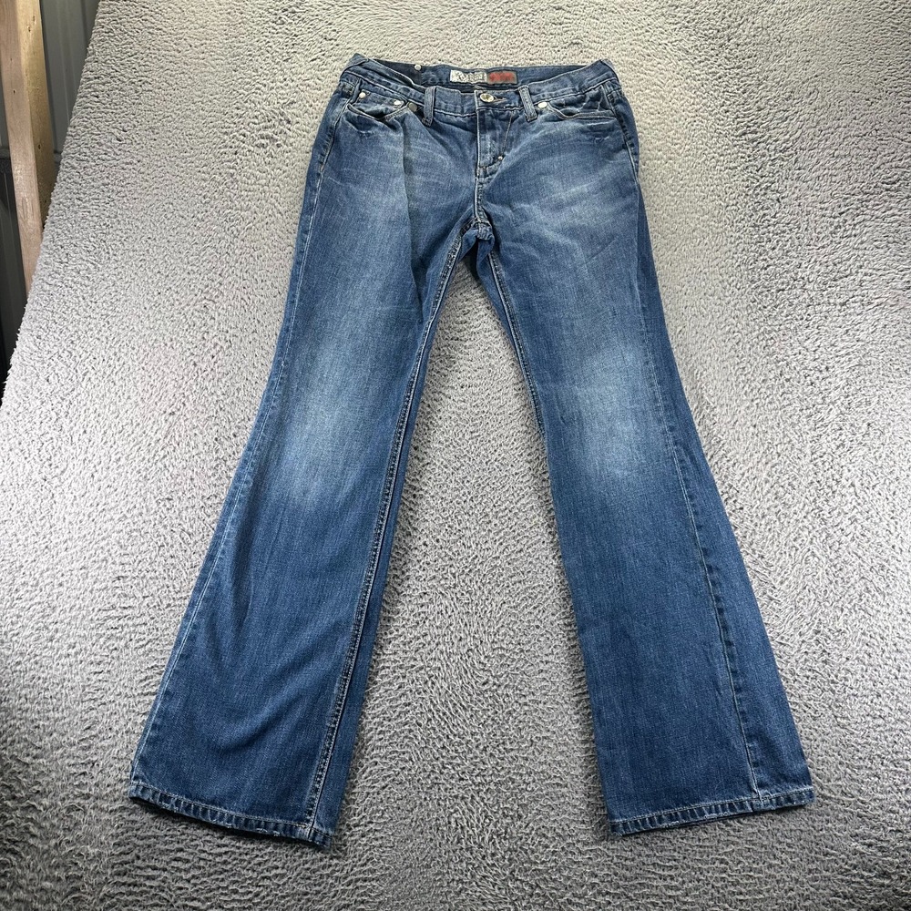 Mossimo Jeans Women's 9 Blue Cotton Denim Bootcut Faded Medium Wash Workwear